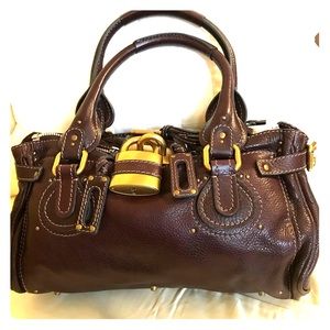 LIKE NEW Chloé Paddington Burgundy Leather